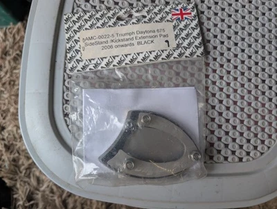Almohadilla de extensión de soporte lateral AMC Triumph Daytona 675 2006-en (negro) #G Foto 1 de 4