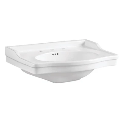 Kingston Brass VPB3308B Victorian 30"W Ceramic Console Sink - White - Image 1 of 4