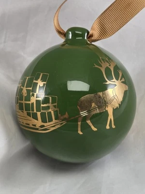 Adorno de Navidad de vidrio pesado soplado a mano pintado por interior HARRODS/Londres de colección  Foto 1 de 4