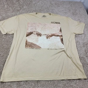 Roma Michelangelo T-Shirt The Sistine Chapel Graphic Print 2XL - Picture 1 of 4