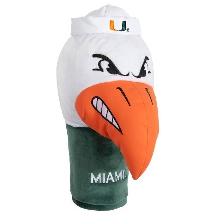 CUBIERTA DE CABEZA DE CONDUCTOR DE GOLF BORDADA DE LUJO MASCOTA DE LOS HURACANES DE MIAMI NCAA Foto 1 de 1