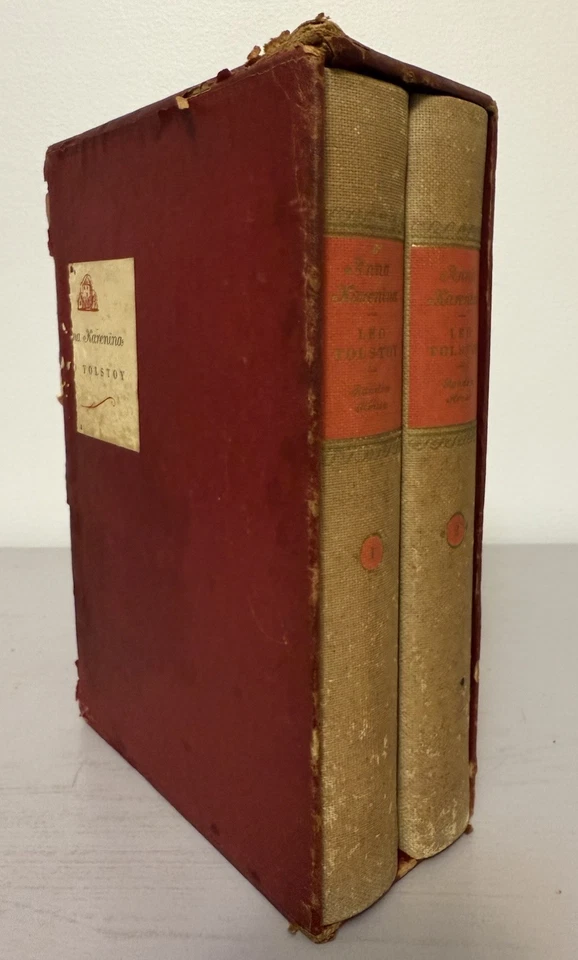 Tolstoy ANNA KARENINA 1939 Random House NICELY ILLUSTRATED Slipcase Set Foto 1 de 4
