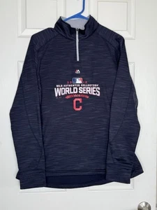 MLB Chicago Cubs Majestic World Series Quarter Zip Sweatshirt Women's Sz XL - Picture 1 of 5