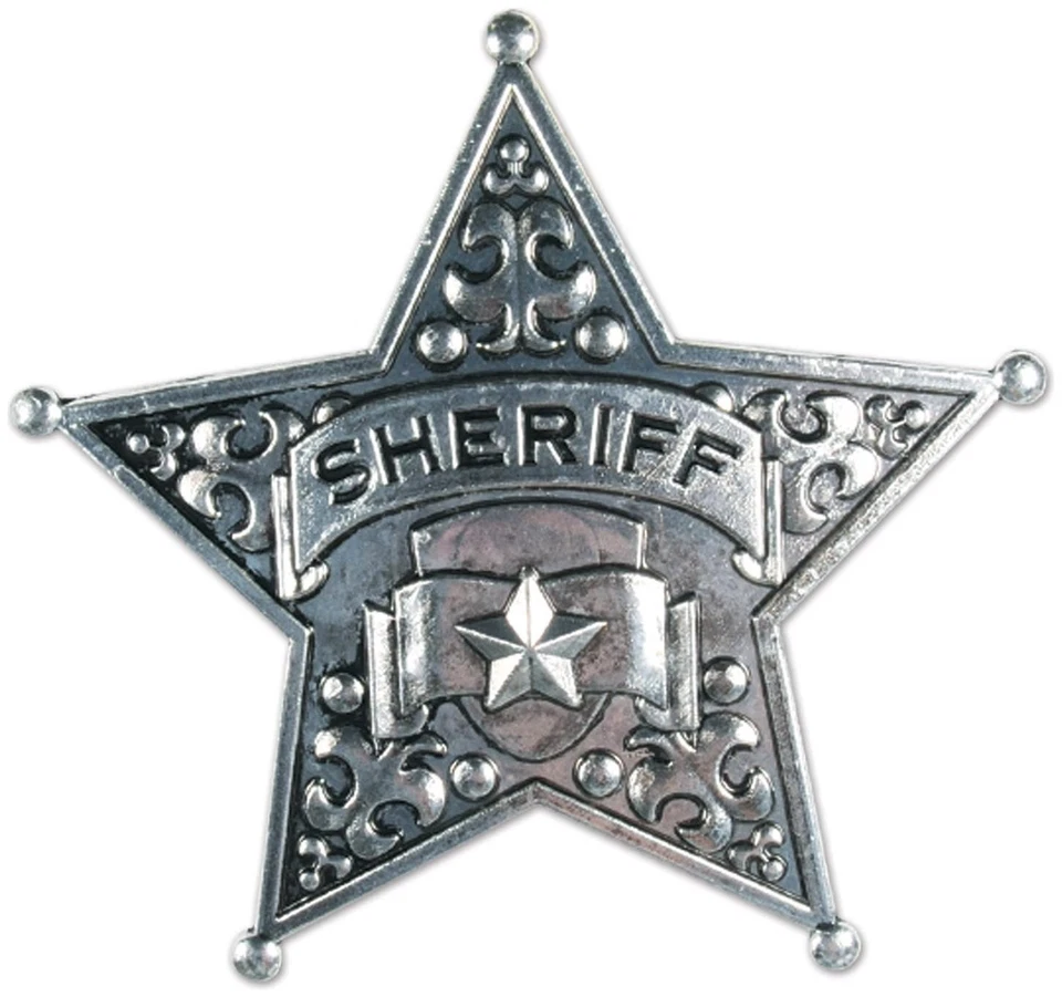 Insignia de Sheriff de Metal Talla 21/2" para Halloween - Beistle Foto 1 de 1