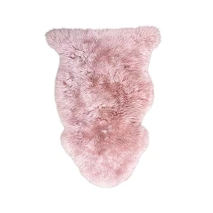 Pink Sheepskin Rug 100% Genuine Fur Sheep Hide for Bedroom, Living Room, Office - Imagen 1 de 10