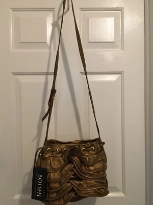 Bodhi бронзовая кожаная наплечная сумка/через плечо ~ новый с ярлыками! Розничная цена более $400 - Изображение 1 из 3
