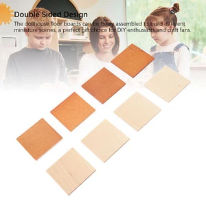 48Pcs Dollhouse Floor Boards Dual Side Exquisite Look Wooden Miniature Dollh NY9 - Picture 1 of 24