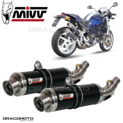 Doulbe Exhaust DUCATI MONSTER S2R 800 2007 MIVV Gp Carbon — 第 1/4 张图片