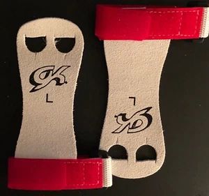 NWT! GK ELITE SPORTSWEAR HAND GRIPS WITH STRAP #GK32 RED SIZE LARGE - Picture 1 of 3