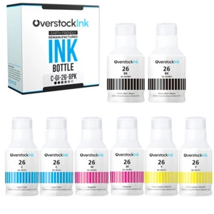 8-Pack Compatible OSI GI-26 Ink Bottle for Canon MAXIFY GX6020 GX7020 - Picture 1 of 1