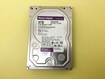 WD Purple 8TB 5640 RPM SATA 6Gb/s 256MB 3.5'' Surveillance HDD WD85PURZ New - Image 1 of 3