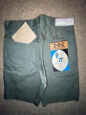 VTG 60S 70S BOYS 12 NEW MAVERICK WRANGLER GRAY GREEN DARK DENIM JEANS SHORTS - Image 1 of 4