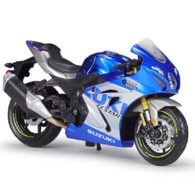 SUZUKI GSX-R1000 R  ECSTAR Blau Silber 2021  Burago 1:18 - Bild 1 von 3