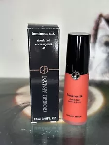 NUEVO EN CAJA Giorgio Armani ~ 41 ROJO LLAMEANTE ~ Tinte Luminoso Seda para mejillas 12 ml - Imagen 1 de 7