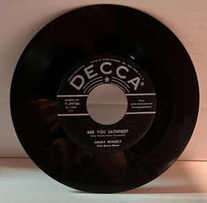 B89 Jimmy Wakely: Mississippi Dreamboat/ Are You Satisfied, 1956 Decca 9-29756 - Foto 1 di 2