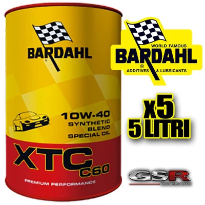 BARDHAL 5 LITRI OLIO MOTORE AUTO BARDAHL 10W40 XTC C60 SINTETIC BLEND SPECIAL TAGLIANDO