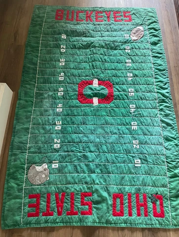 Ohio State Buckeyes 2002 National Champions Handmade Stadium Quilt Cover