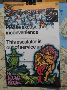 GRAFFITI SUBWAY ALERT "BOM5" LISTED ARTIST - Picture 1 of 4