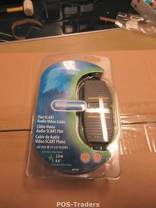 BANDRIDGE BVL7302 - A/V Flat 2M SCART LEAD CABLE PLUG TO PLUG NEW IN PLASTIC - Photo 1/4