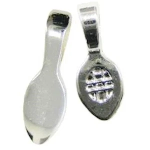 Bail, 5 Silver Plated Brass 16x5x6mm Small Jewelry Bail Mounts for Pendants * - Picture 1 of 1