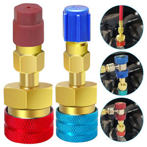 2Pcs Quick Connector Adapters R1234YF to R134A High Quick Couplers Connectors ♡