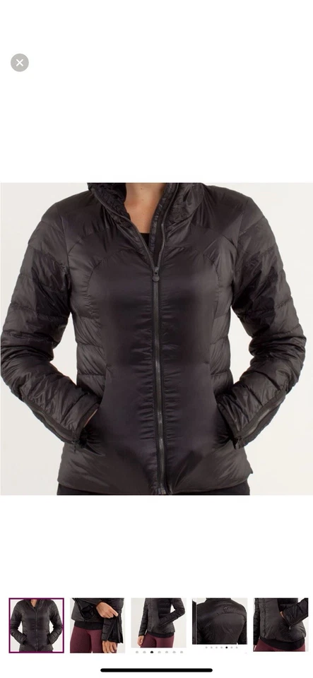 LULULEMON DOWNTOWN PUFFY Jacket Sz 6 650 Fill Power Down - Image 1 of 4
