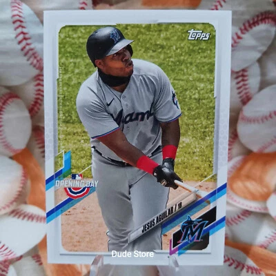 2021 Topps Opening Day - Jesus Aguilar #76 - Miami Marlins - Image 1 of 2