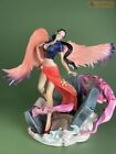 Anime One Piece Nico Robin With Wings Flower Fruit Slate Figure Statue Toy Gift