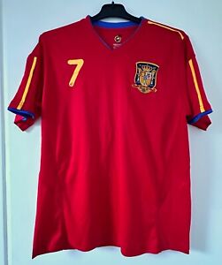Tshirt rouge foot David Villa 7 Espagne taille L