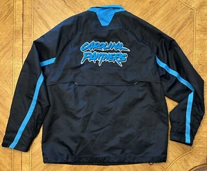 Reebok Carolina Panthers Jacket Men’s Size Large Black On Field Coat - Picture 1 of 21