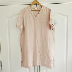 Poetry Linen Dress Women's UK 18 Dusty Pink Casual Summer Holiday - Picture 1 of 8