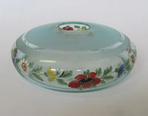 1900s ANTIQUE ART NOUVEAU CRYSTAL GLASS HAND PAINTED LAMPSHADE VERY RARE - Picture 1 of 9