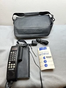 Vintage Motorola Bell Atlantic Cell Cellular Phone w/ Bag Works - Afbeelding 1 van 5