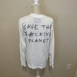CHNGE Organic Cotton Long SleeveT-Shirt Men’s “save The ******* Planet” - Picture 1 of 6