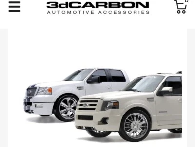 JUEGO VENTILACIÓN GUARDABARROS CARBONO 3D, CROMO, 07-14 EXPEDITION 04-05 F-150 09-13 FLEX 691542 Foto 1 de 4