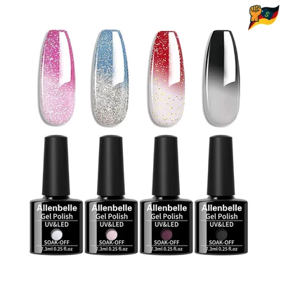 Allenbelle UV Nagellack Set 4 Farben Thermo Anwendung - Bild 1 von 2