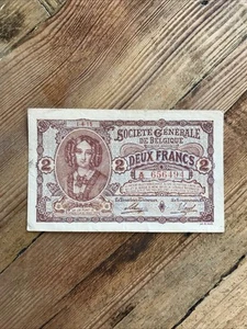 1915-1918 Belgien Deutsche Besetzung WWI 5 Francs Banknote Nr:A656494 !!! - Bild 1 von 8