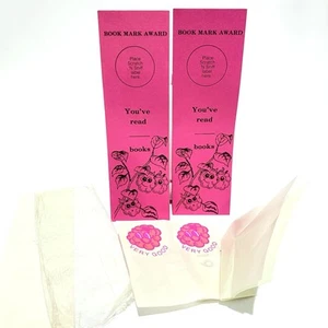 Vintage Scratch N Sniff 2 Book Mark Awards Raspberry 2 Trend Stickers W/ Package - Picture 1 of 7