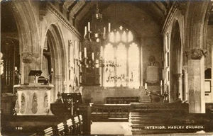 FOTO REAL POSTAL INTERIOR IGLESIA MONKEN HADLEY (CERCA DE BARNET LONDRES) MIDDLESEX - Imagen 1 de 2