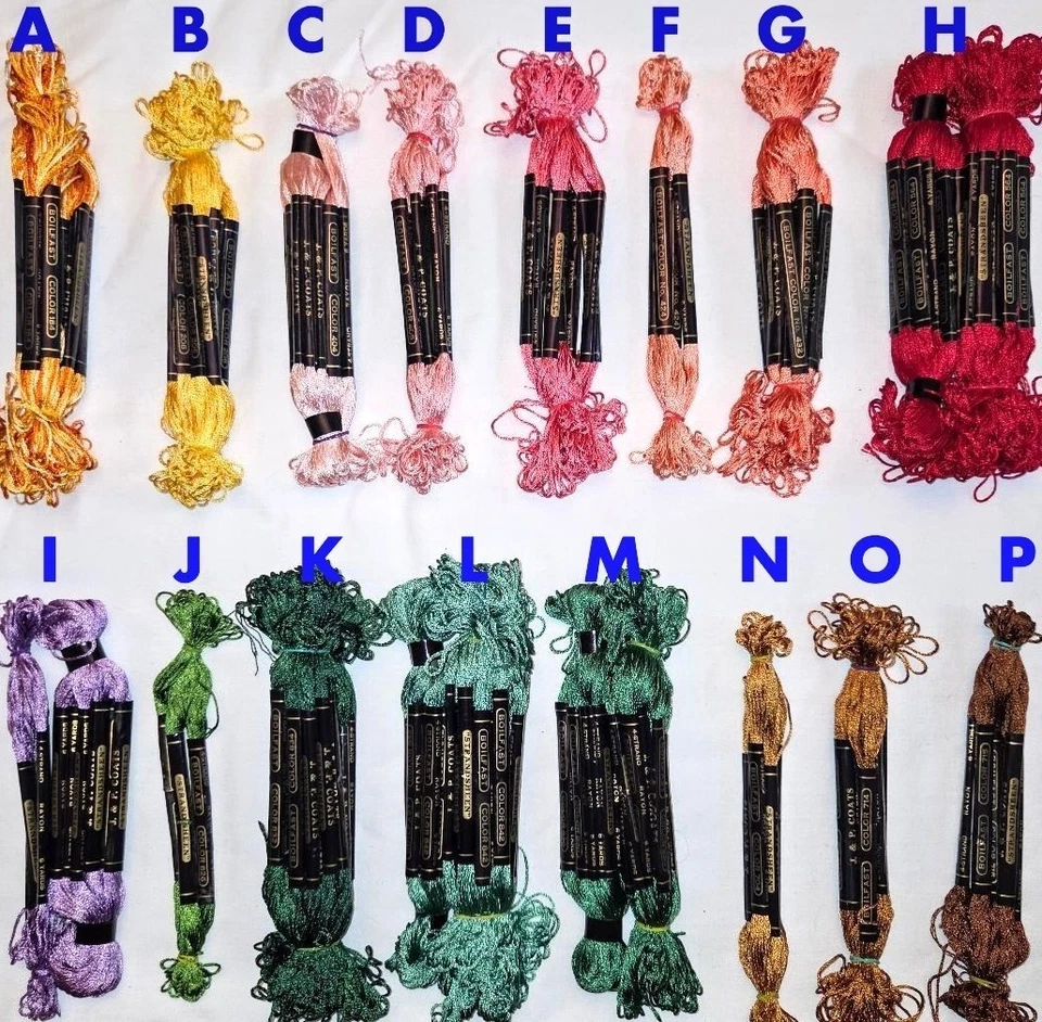 J&P COATS Vintage retire STRANDSHEEN Boilfast Rayon PICK embroidery floss thread - Image 1 of 2