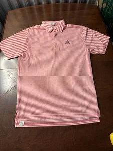 Camisa de golf Peter Millar Summer Comfort Deepdale para hombre camisa de cuello grande a rayas - Imagen 1 de 10