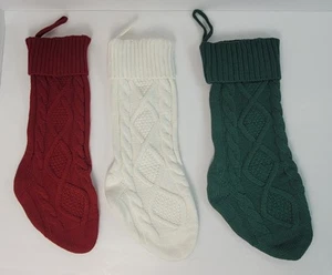 Christmas Stockings 18" Knitted Stocking Gifts & Decorations for Xmas tree gift - Picture 1 of 5