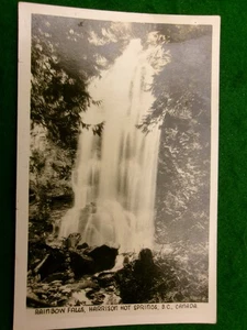 Rainbow Falls Harrison Hot springs postcard real photo card B.C. #3018 - Picture 1 of 2