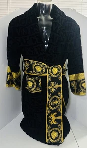 VERSACE Baroque Bathrobe Logo Baroque pattern Size Small - Picture 1 of 13