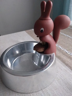 VINTAGE ALESSI NUTTY THE SQUIRREL NUTCRACKER STEFANO GIAVANNONI NUT INCLUDED! - Image 1 of 4