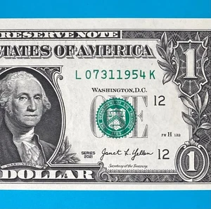 July 31, 1954 (L 07311954 K) BIRTHDAY $1 One Dollar Bill *UNC* - Picture 1 of 4