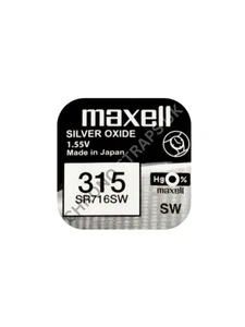 Maxell 315 / SR716SW Silver Oxide Watch Battery - Picture 1 of 1