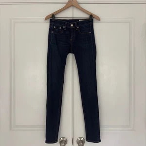 Rag & Bone Dark Wash Skinny Jeans 5-Pocket button zip Cotton stretch Made in USA - Picture 1 of 12