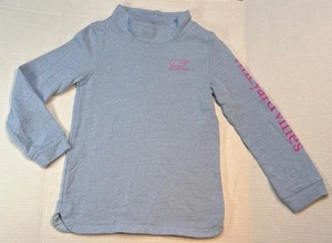 VINEYARD VINES M (10-12) Girls Long Sleeve blue waffle knit pullover light Whale - Picture 1 of 6