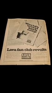 1967 Lava Hand Soap Vintage Print Ad - Picture 1 of 1